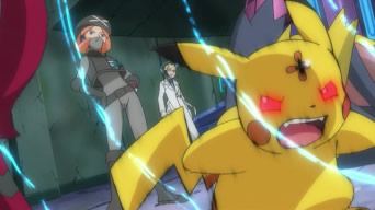 Pikachu sous contrôle de la Team Plasma !