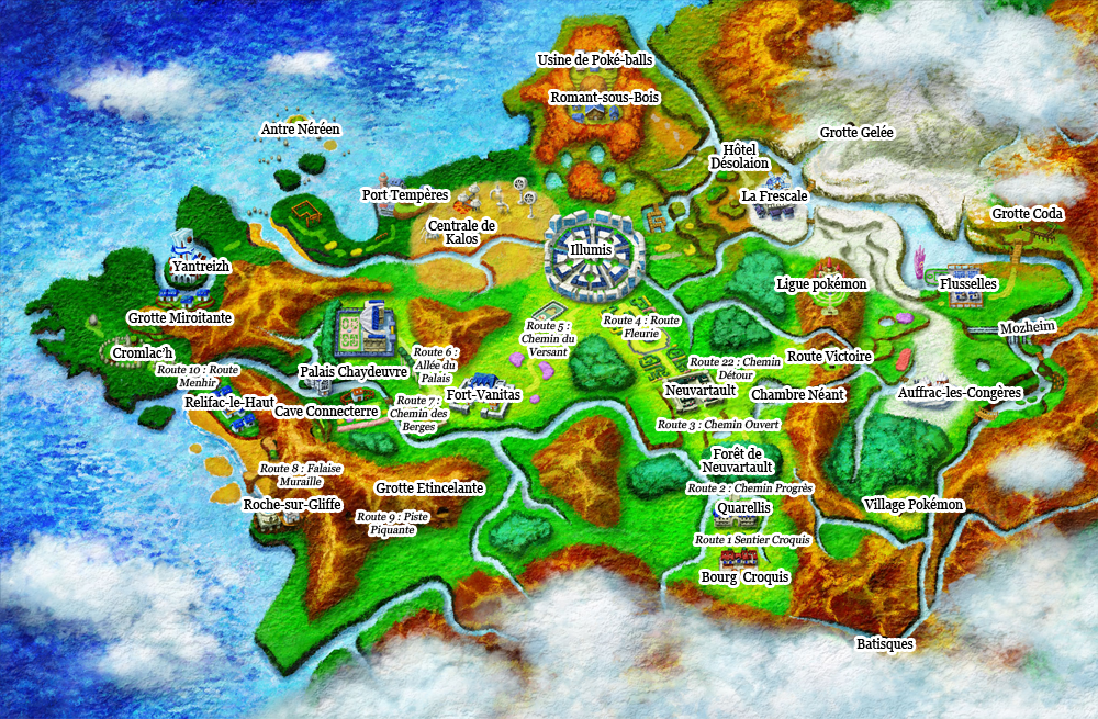Pokémon XY - Carte de Kalos