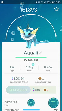 pokemon go : évaluer la puissance de ses Pokémon