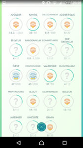 médailles pokémon go
