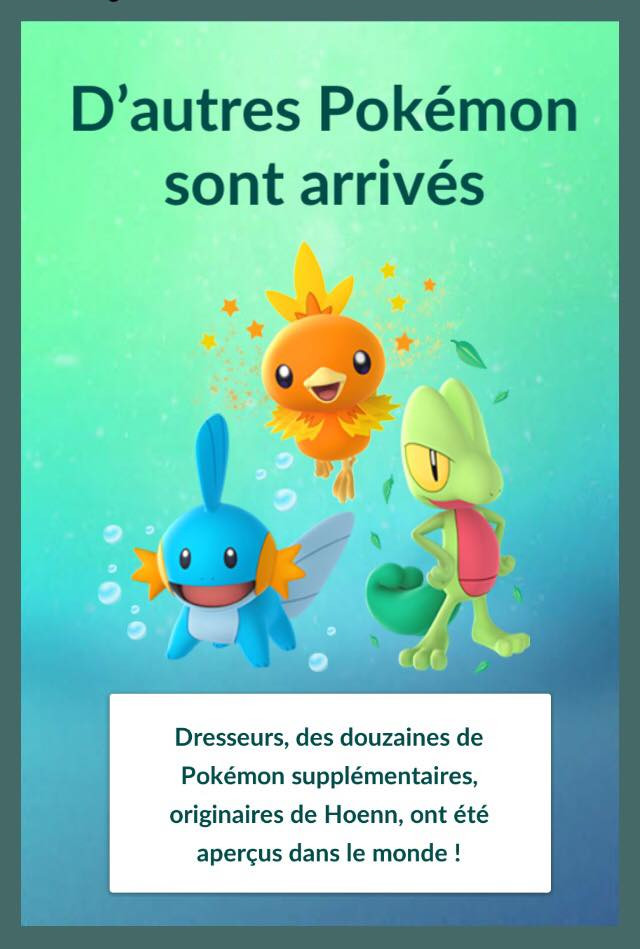 Pokémon GO - Troisieme génération