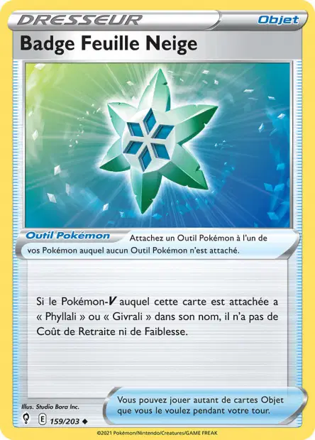 Badge Feuille Neige