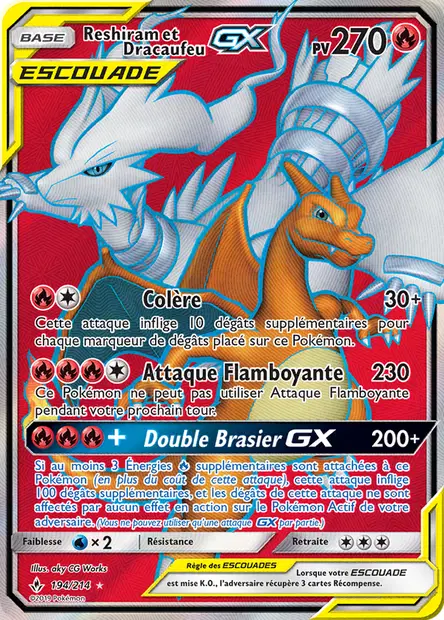 Reshiram et Dracaufeu