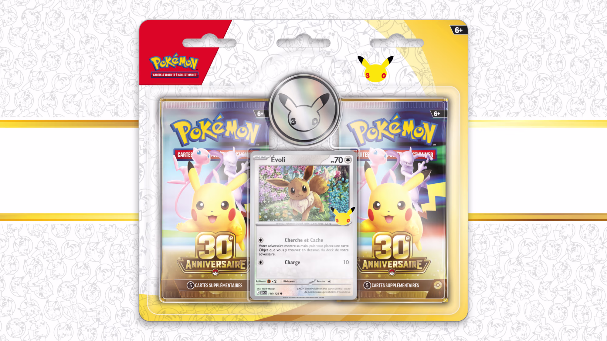 JCC Pokémon : blister de 2 boosters 30ᵉ Anniversaire