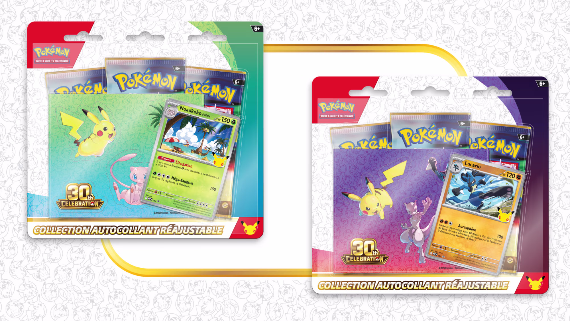 JCC Pokémon : Collection autocollant réajustable 30ᵉ Anniversaire