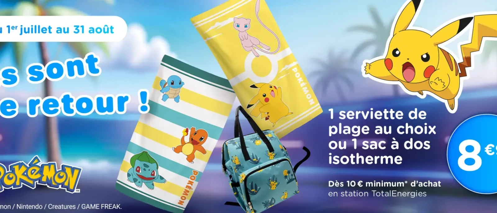 Affiche de l'opération Pokémon chez TotalEnergies