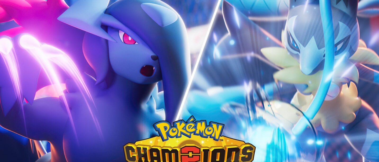 Méga-Absol Z et Méga-Lucario Z sur le visuel officiel de Pokémon Champions