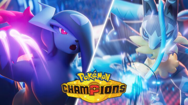 Méga-Absol Z et Méga-Lucario Z sur le visuel officiel de Pokémon Champions