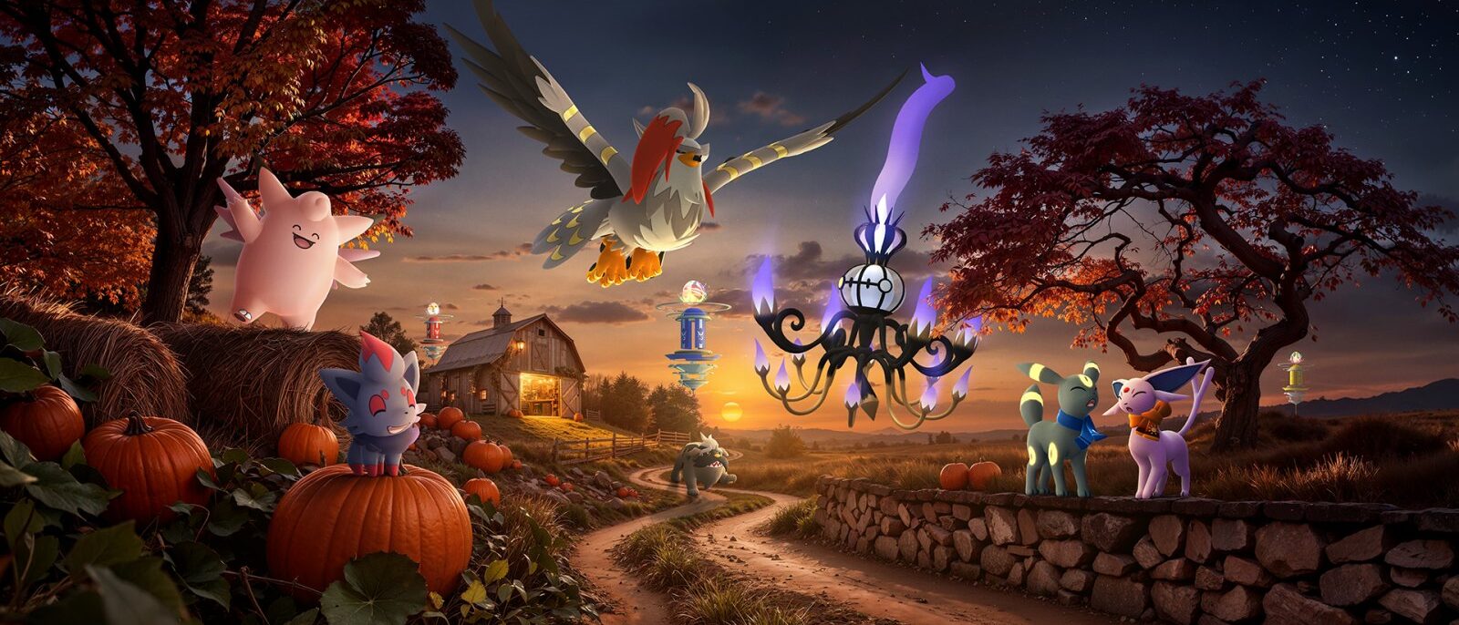 Visuel officiel de la saison Sentiers crépusculaires de Pokémon GO