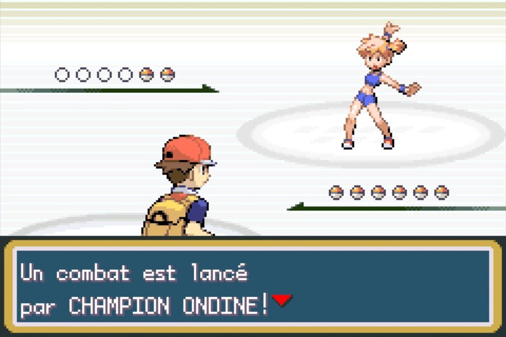 Combat contre la Championne Ondine dans Pokémon Version Rouge Feu et Vert Feuille