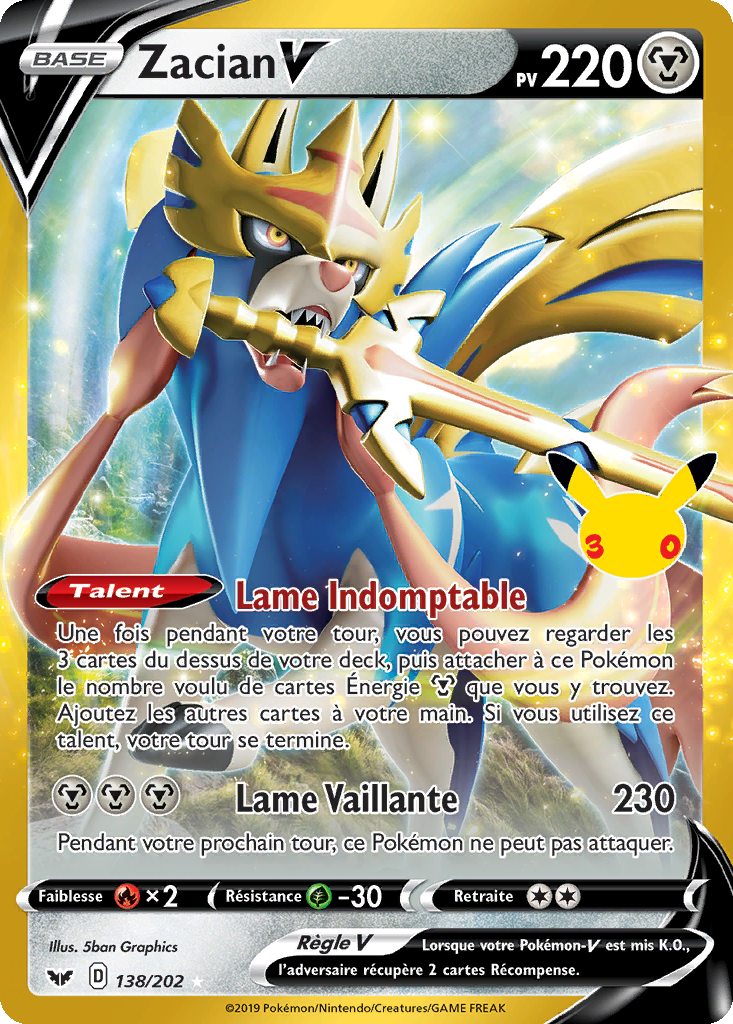Zacian V — 30ᵉ Anniversaire