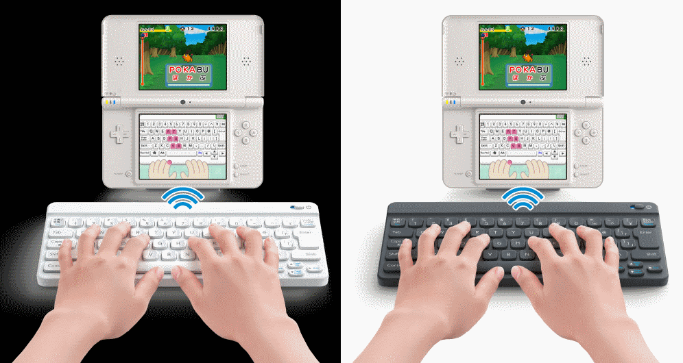 The two keyboards.