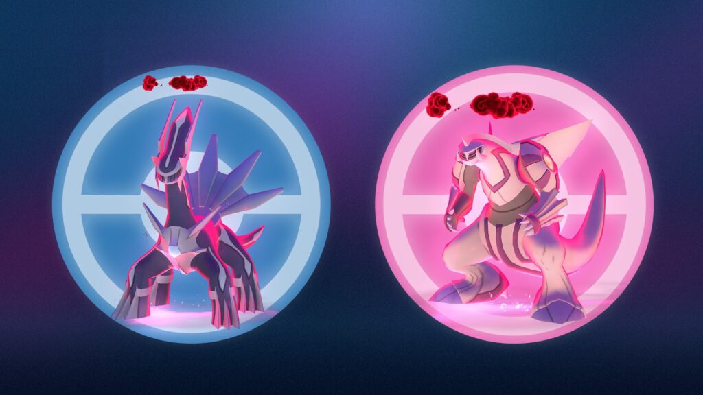Dialga Dynamax et Palkia Dynamax dans Pokémon GO