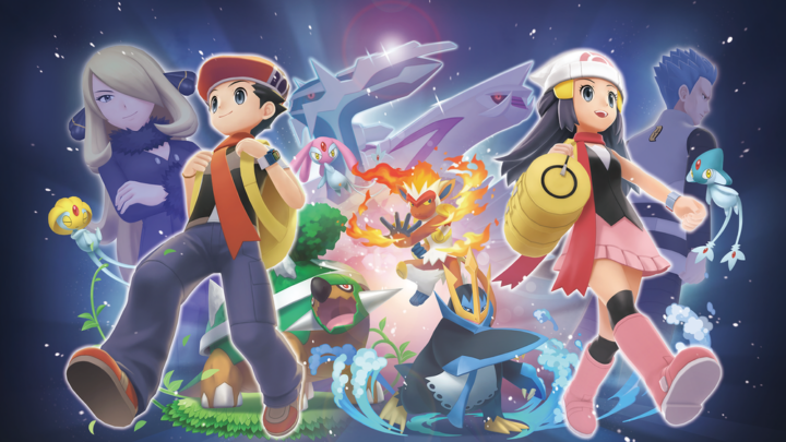 Artwork officiel de Pokémon Diamant Étincelant et Perle Scintillante
