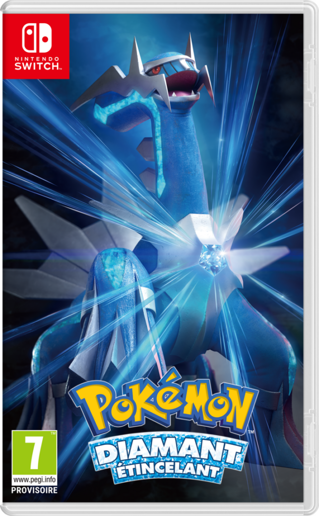 La jaquette de Diamant Étincelant, avec Dialga.