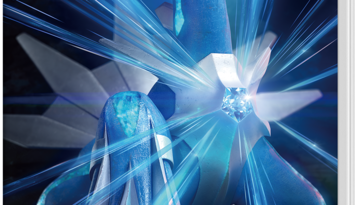 Jaquette française de Pokémon Diamant Étincelant, avec Dialga