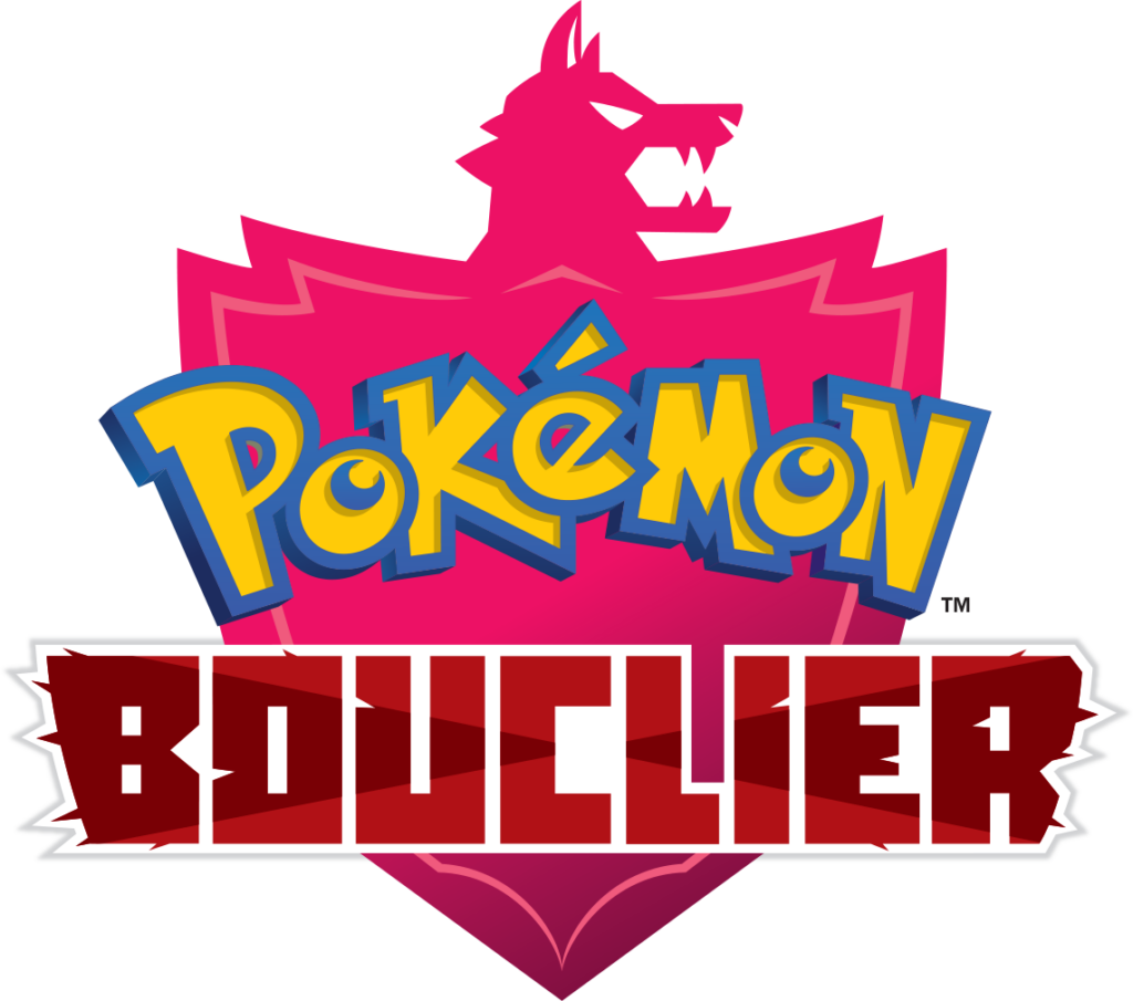 Logo français de Pokémon Bouclier.