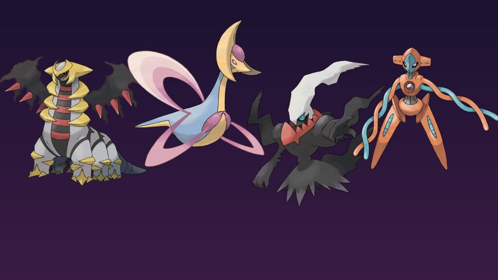 Artworks officiels de Giratina, Cresselia, Darkrai et Deoxys