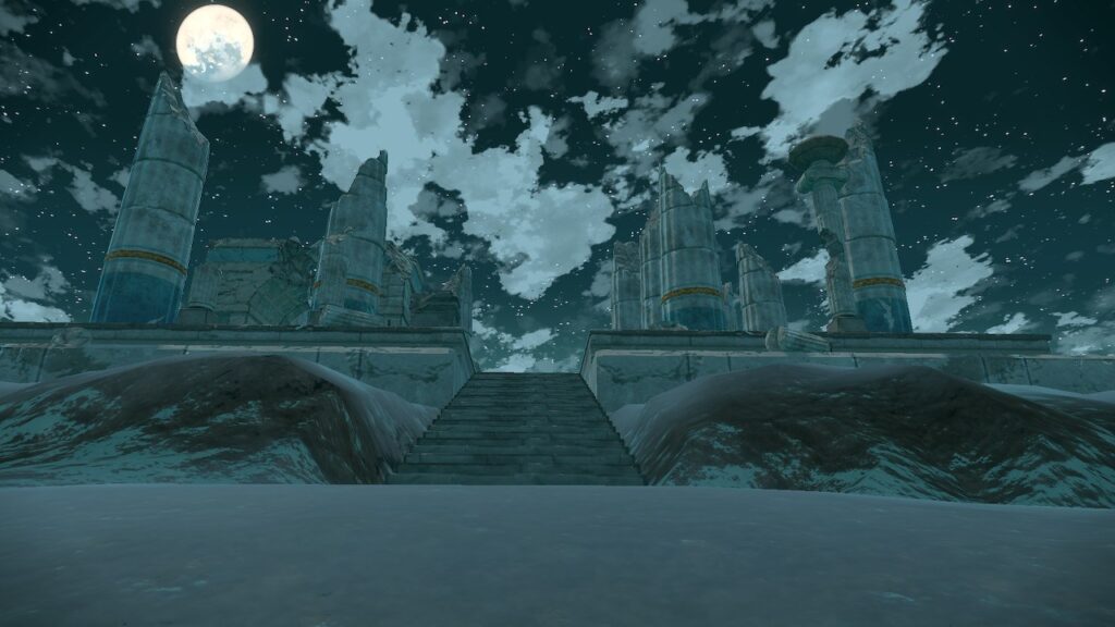 The Temple of Sinnoh, at the summit of Mount Coronet.