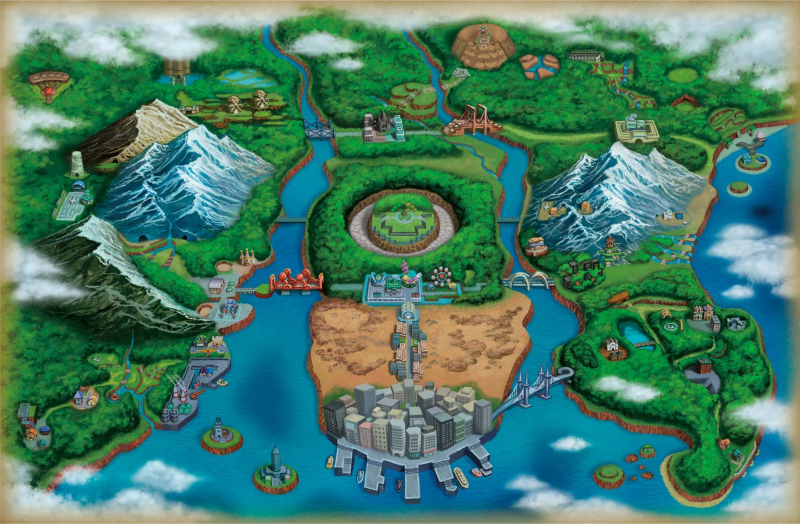 The Unova map.