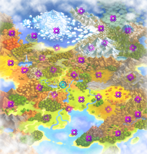 La carte du monde des Portes de l’Infini.