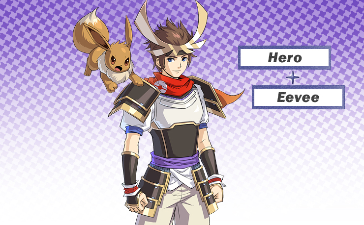 Le héros et Évoli.