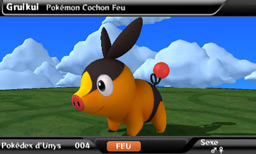 Gruikui dans le Pokédex 3D.