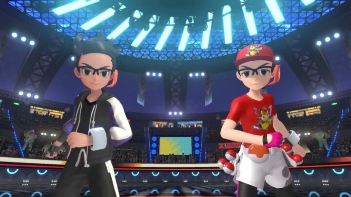 Deux Dresseurs face à face dans l'arène de Pokémon Champions pendant la finale du Régional de Francfort