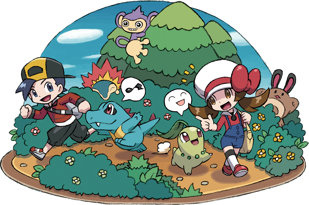 Le premier Pokémon de l’équipe marche derrière le joueur.