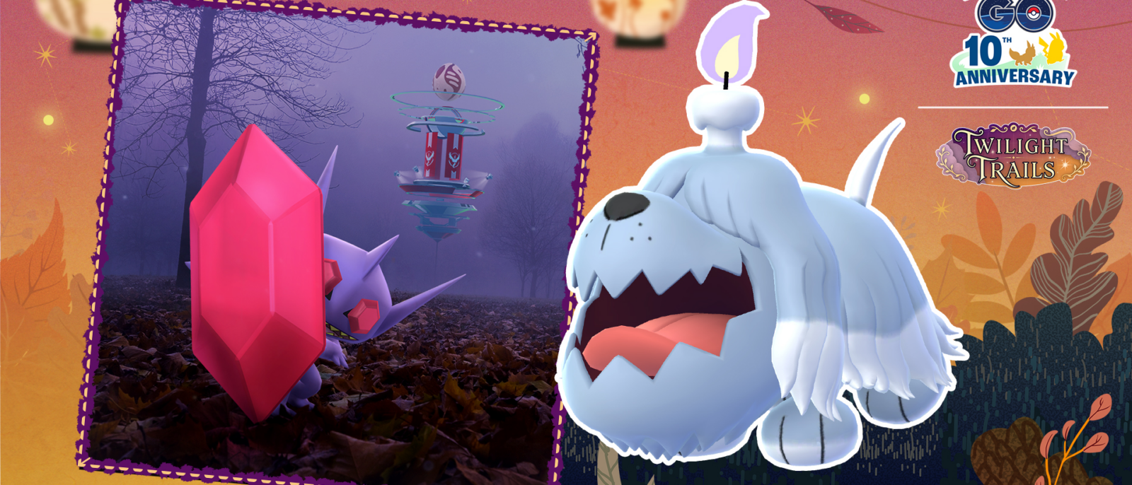 Toutombe et Méga-Ténéfix sur la bannière officielle d'Halloween 2026, 2e partie, dans Pokémon GO