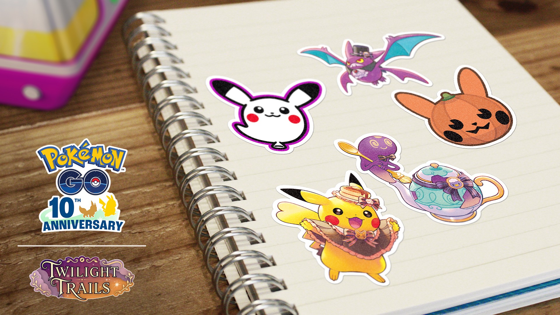Stickers d'Halloween 2026 de Pokémon GO avec Pikachu, Nosferapti et Théffroi costumés