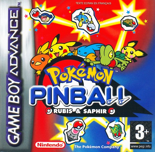 Jaquette européenne de Pokémon Pinball : Rubis et Saphir (Game Boy Advance, 2003)