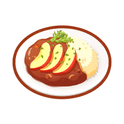 Le Curry aux Pommes Juteuses.