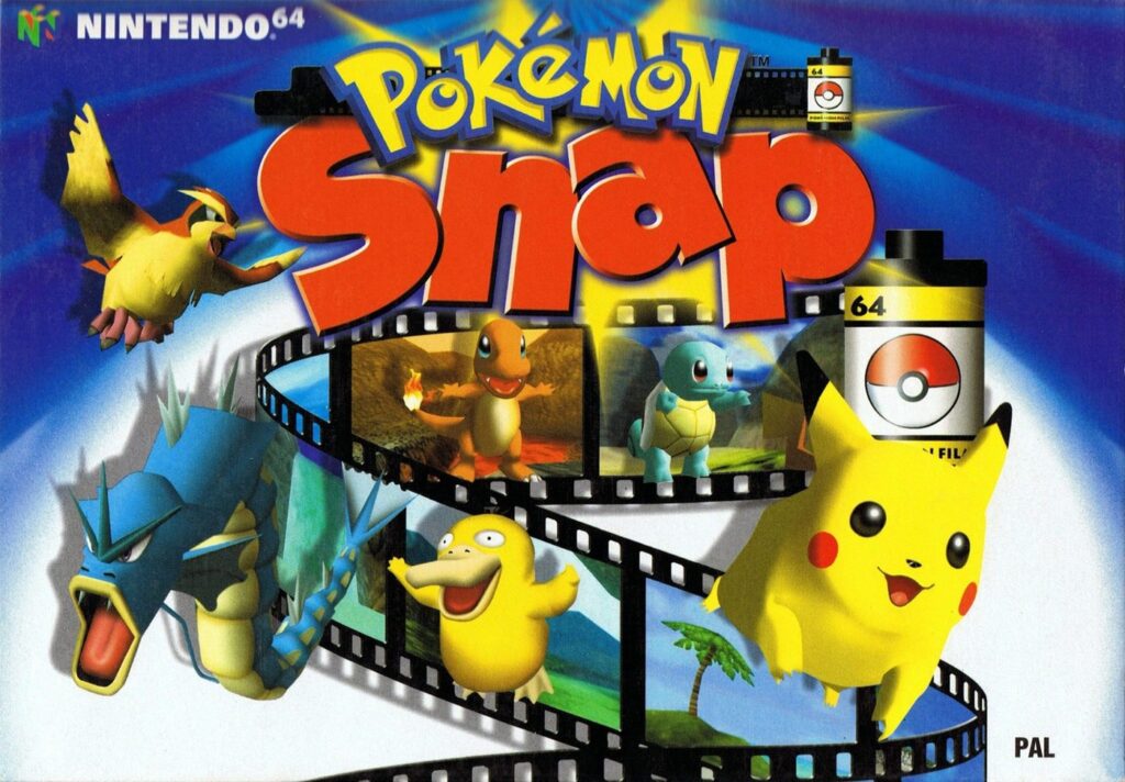 La jaquette européenne de Pokémon Snap, sortie le 15 septembre 2000.