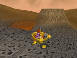 Le ZERO-ONE au départ du Volcan, au bord d'un cratère de lave.