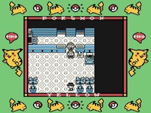 L'interface de Pokémon Jaune adaptée aux couleurs de la Game Boy