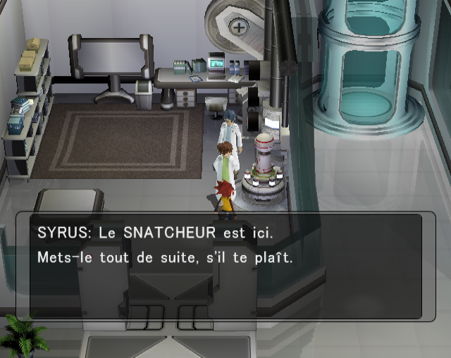 Le Snatcheur, remis au Laboratoire Pokémon.