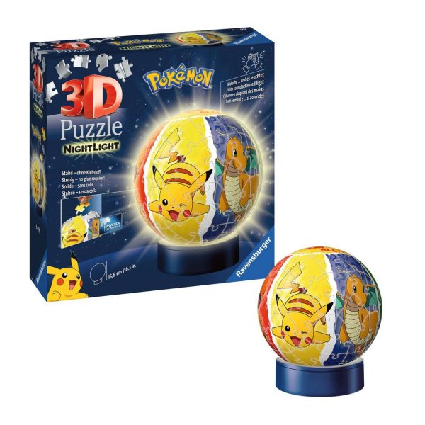 Puzzle 3D Ball illuminé Pokémon (Ravensburger)