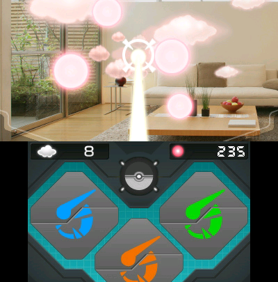 L'écran principal du RAdar Pokémon