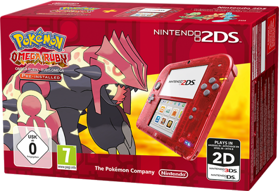 La Nintendo 2DS aux couleurs de Rubis Oméga.
