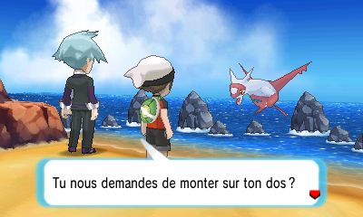 On Route 118, the Eon Pokémon of your version comes looking for help (here Latias, in Omega Ruby).