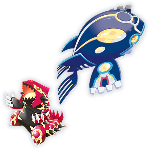Primo-Groudon et Primo-Kyogre.