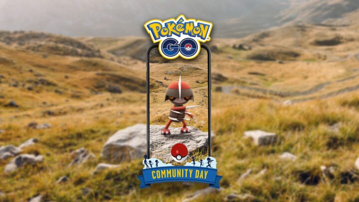 Scalpion dans un paysage de montagne, visuel officiel de la Journée Communauté de novembre 2026 de Pokémon GO