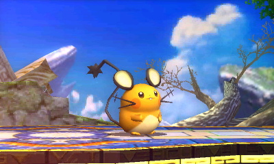 Dedenne sorti d&rsquo;une Poké Ball.