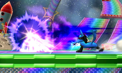 Lucario utilise Aurasphère.