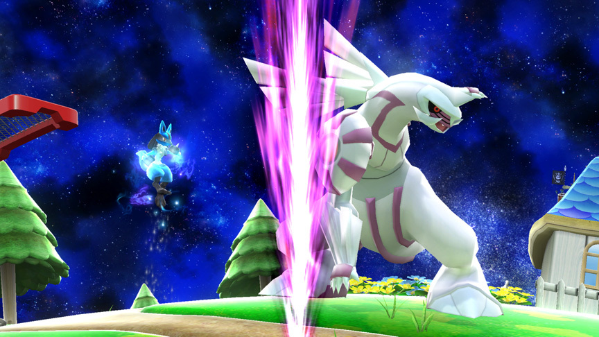 Palkia sorti d&rsquo;une Master Ball.