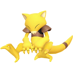 Abra coming out of a Poké Ball.