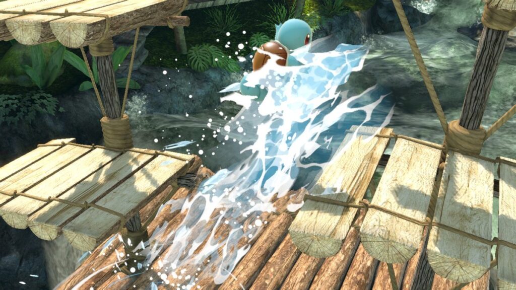 Squirtle uses Waterfall.
