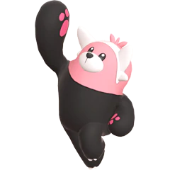 Bewear coming out of a Poké Ball.