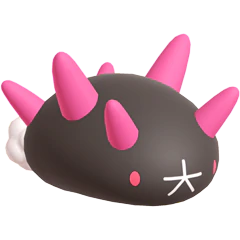 Pyukumuku coming out of a Poké Ball.